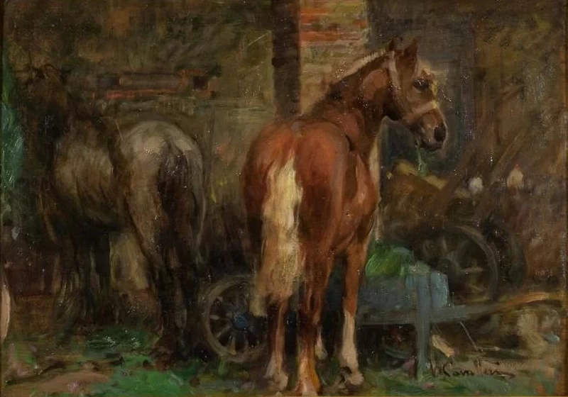 Cavalli nella stalla